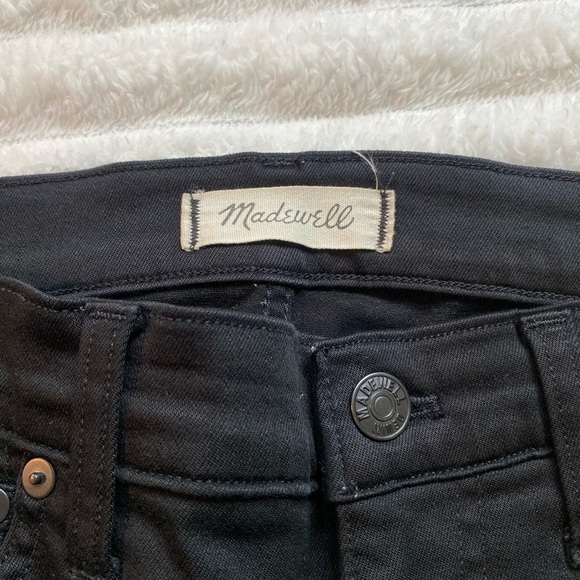 Madewell Women's Raw Hem Black Skinny Jeans - Picture 2 of 8